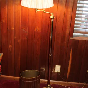 Brass Swing Arm Floor Lamp