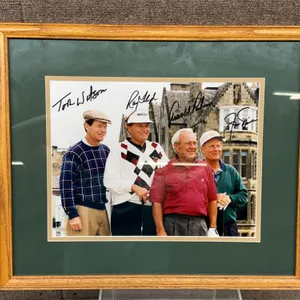 Signed St Andrews Golf Legends Framed Photo