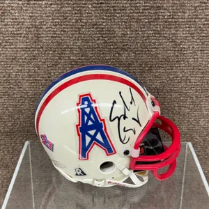 Eddie George Signed Houston Oilers Mini Helmet