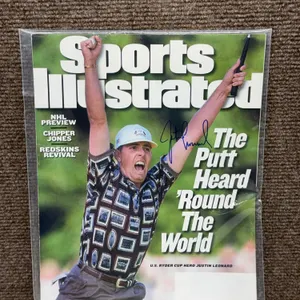 Signed Justin Leonard SI 10/4/99 W/ COA