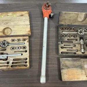 2 Tap & Die Sets, Manual Ratchet Head Assembly