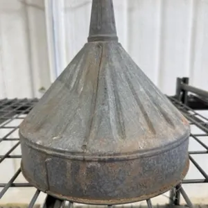 Vintage Galvanized Metal Farm Funnel