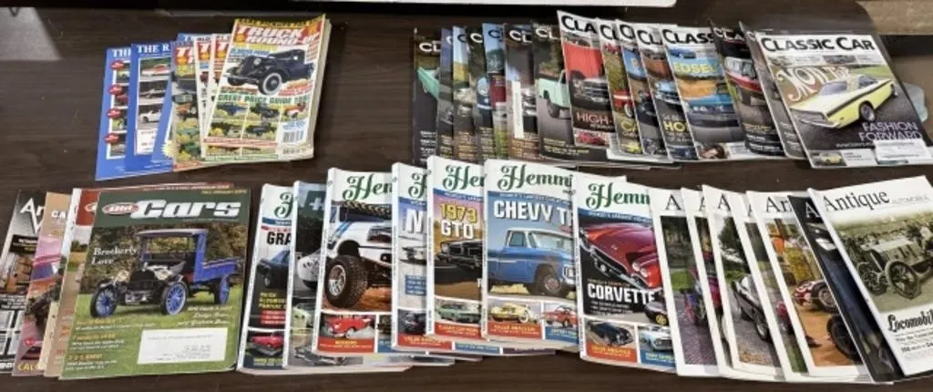 41+/- Vintage Car Magazines