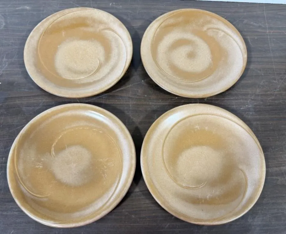 4 Frankoma 4F Dinner Plates