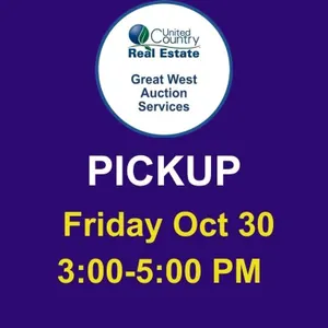 Auction Pickup: Friday Oct 30 3:00-5:00
@ 3163