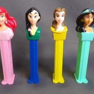 4 Vintage Assorted Disney Princess PEZ Dispensers
