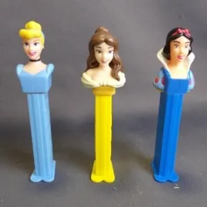 3 Vintage Assorted Disney Princess PEZ Dispensers