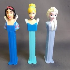 3 Vintage Assorted Disney Princess PEZ Dispensers