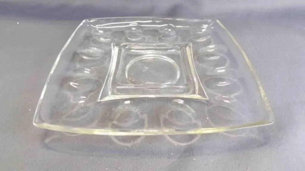 Vintage Hazel-Atlas Deviled Egg/Relish Glass Plate