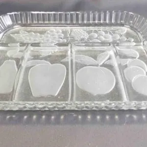 Vintage Indiana Glass 5-Divided Veggie/Fruit Tray