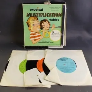 Vintage 1956 Musical Multiplication Tables Records