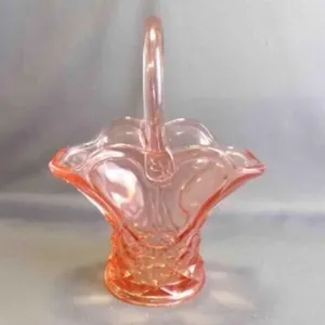 Vintage Westmoreland Pink Depression Glass Basket