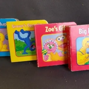 4 Vintage Mini Thick Board Sesame Street Books