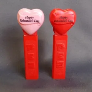 2 Vintage Valentine's Day "Heart" PEZ Dispensers