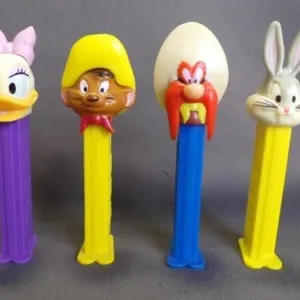 6 Vintage Assorted Character PEZ Candy Dispensers