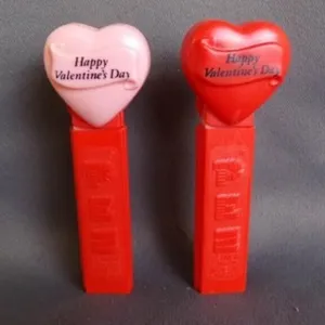2 Vintage Valentine's Day "Heart" PEZ Dispensers
