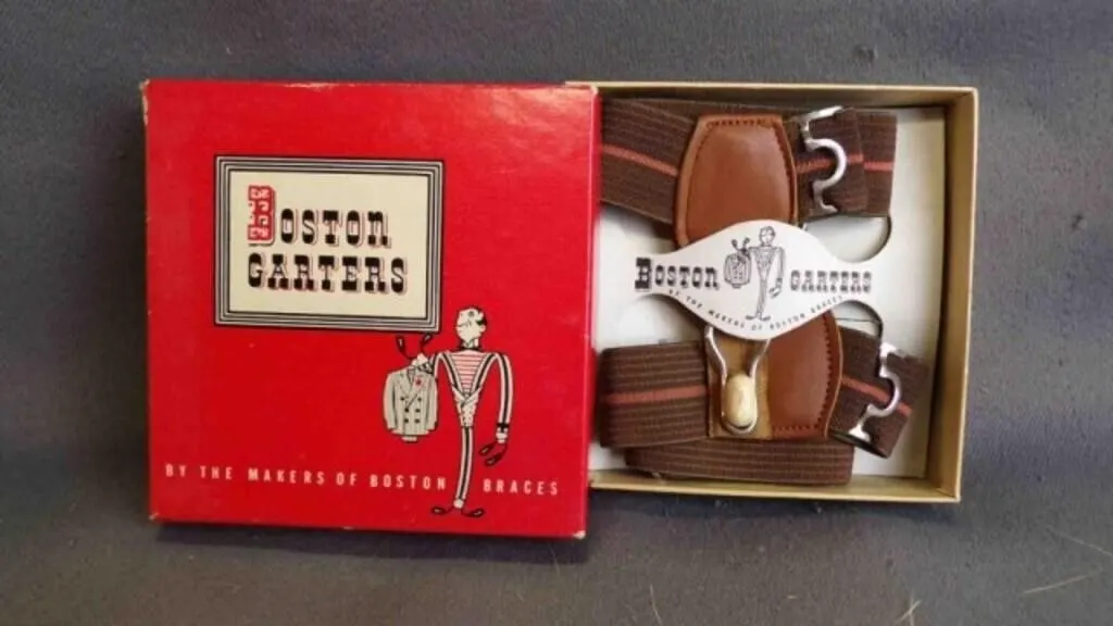 Vintage Men's Boston Garters In It's Original Box