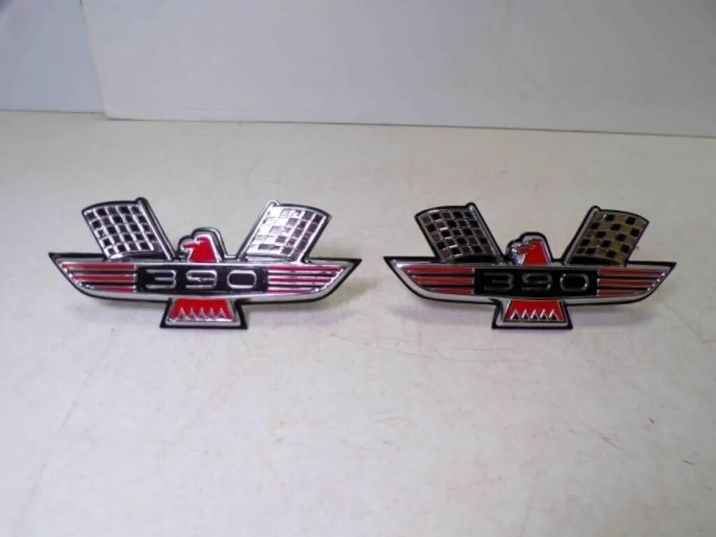 Pair NEW Ford 390 Fender Emblems