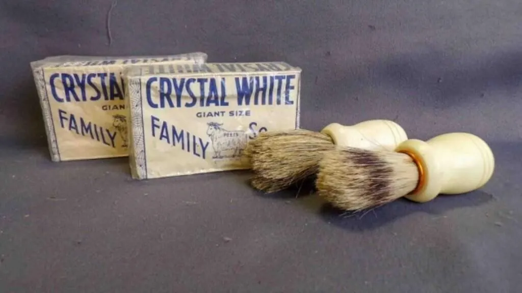 2 NOS Vintage Ivory Badger Bristle Shaving Brushes