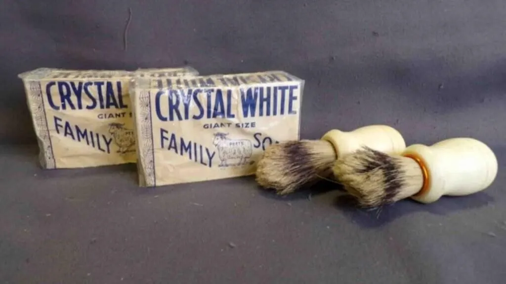 2 NOS Vintage Ivory Badger Bristle Shaving Brushes