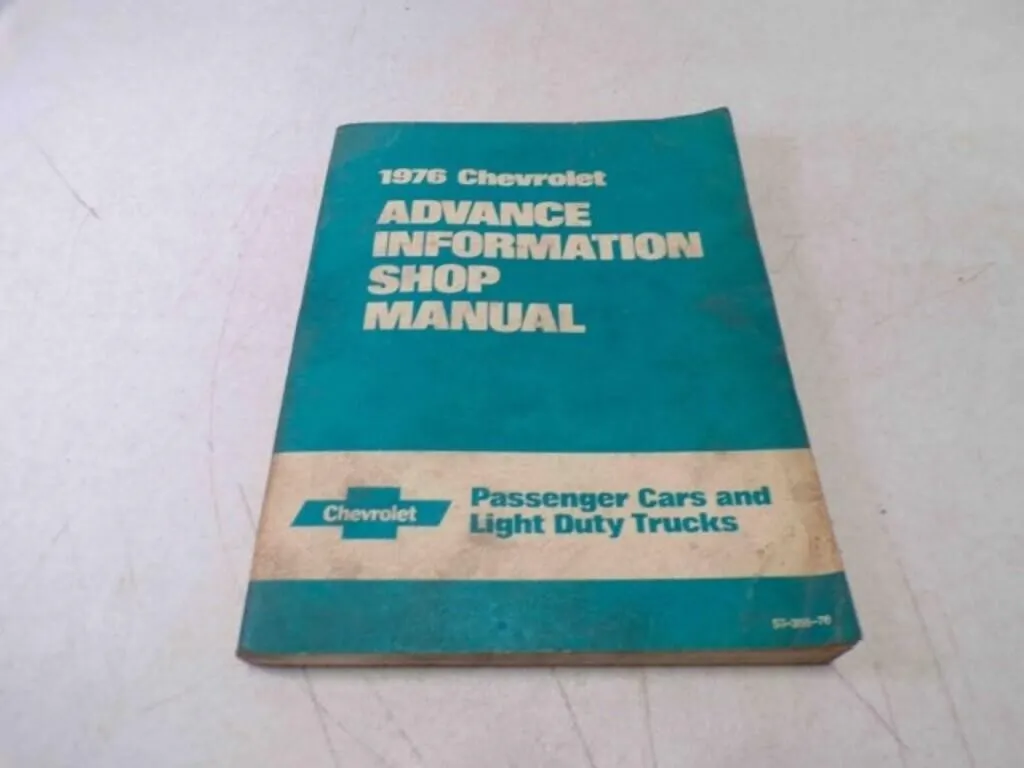 1976 Chevrolet Advance Information Shop Manual