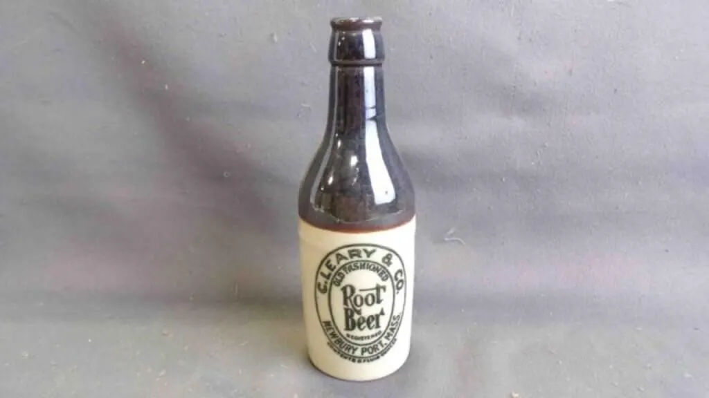 NOS Stoneware & Glass EMPTY "Root Beer" Bottle