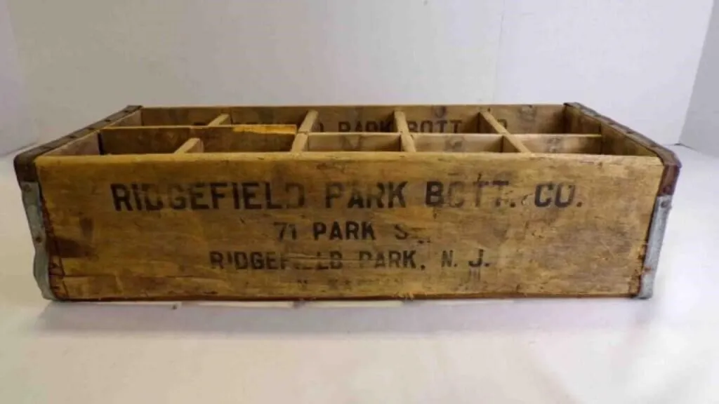 Antique Wood Seltzer Bottle Shipping Crate
