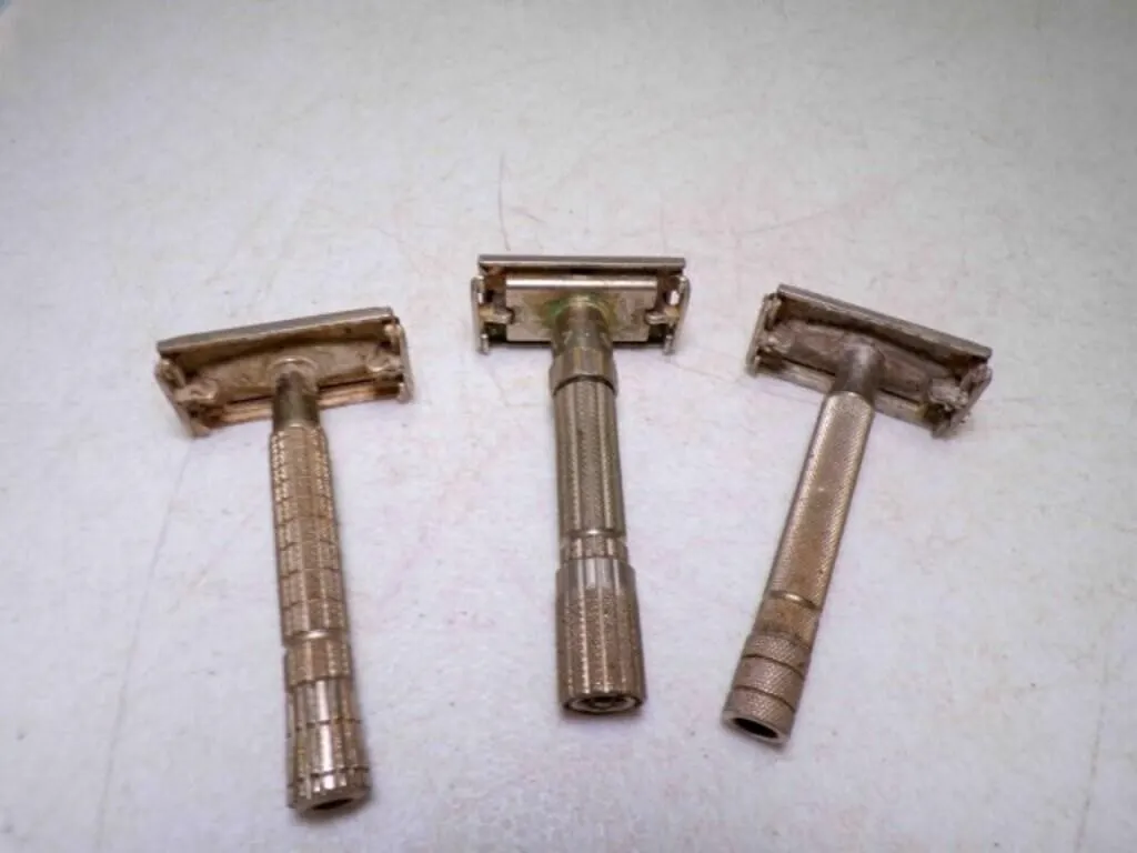 3 Vintage Safety Razors