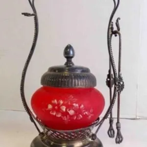 Beautiful Antique Victorian Pickle Castor w/Tong
