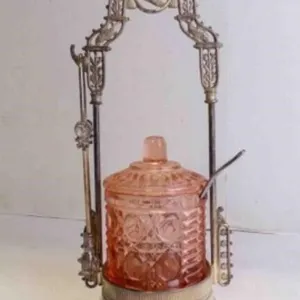 Beautiful Antique Victorian Pickle Castor w/Tong &