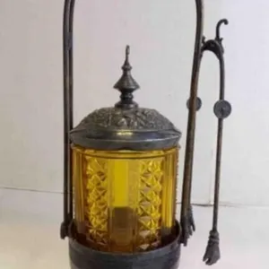 Beautiful Antique Victorian Pickle Castor w/Tong