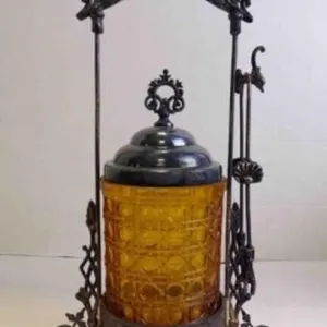 Beautiful Antique Victorian Pickle Castor w/Tong