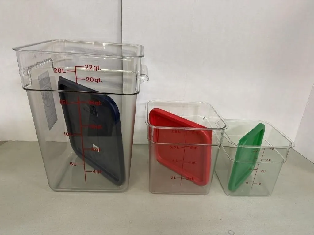 3 NEW Cambro Containers