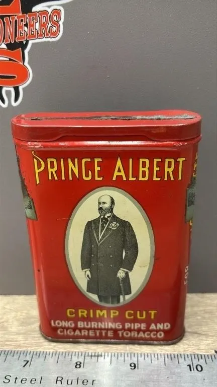 Prince Albert Crimp Cut Tobacco Tin.