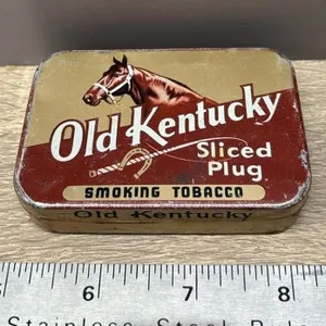Old Kentucky Sliced Plug Smoking Tobacco Tin.