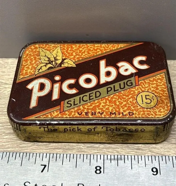 Picobac Sliced Plug, Very Mild Tobacco Tin.
