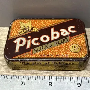 Picobac Sliced Plug, Very Mild Tobacco Tin.