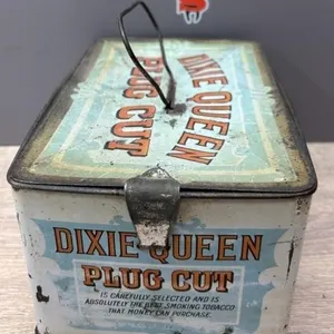 Dixie Queen Plug Cut Smoking Tabacco Tin.