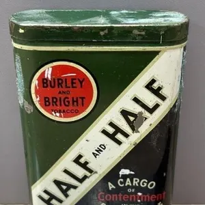 Burley & Bright Half & Half Tabacco Tin.