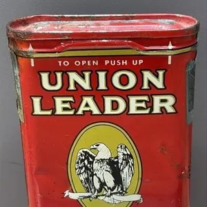 Union Leader Smoking Tobacco Tin.