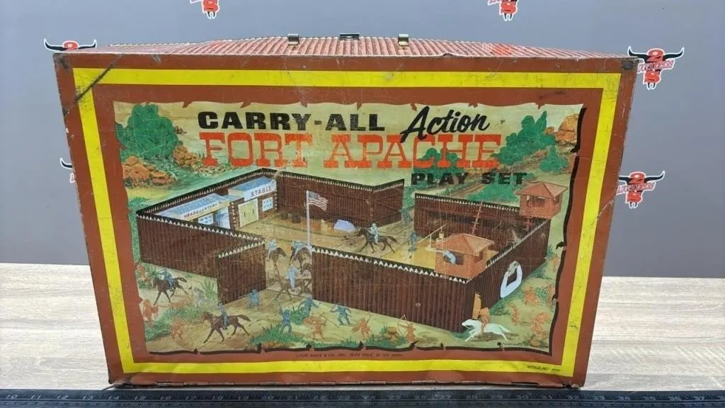 Carry-All Action Fort Apache Play Set. Bit Beaten