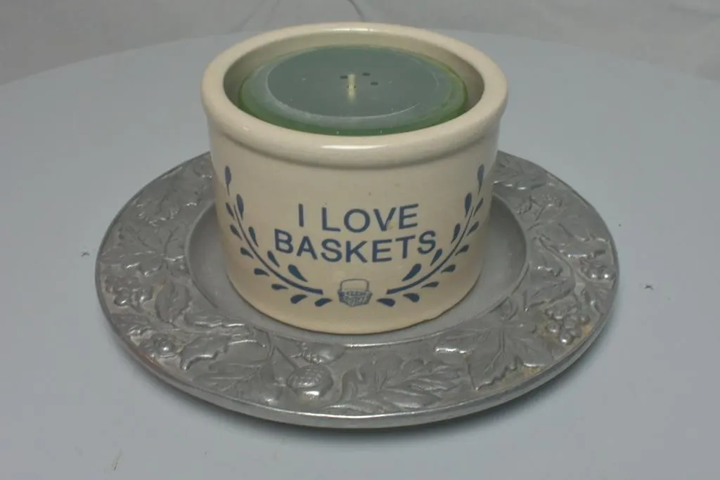 2001 Pewter Plate and Herb Candle