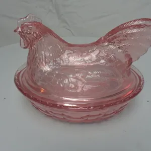 Glass Hen Dish