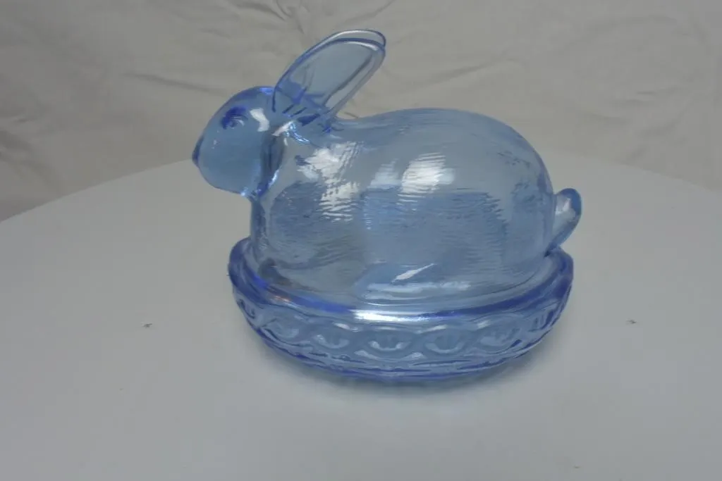 Easter Bunny dish Blue in Color