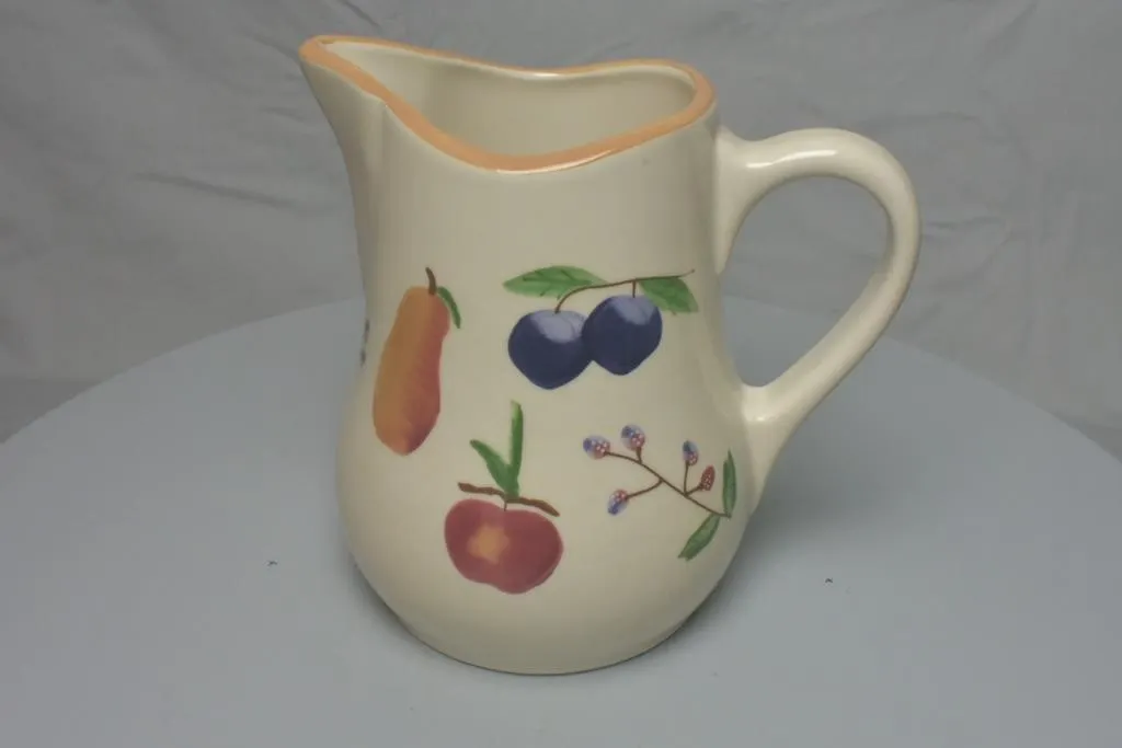 Fruit Medley Pottery Pitcher