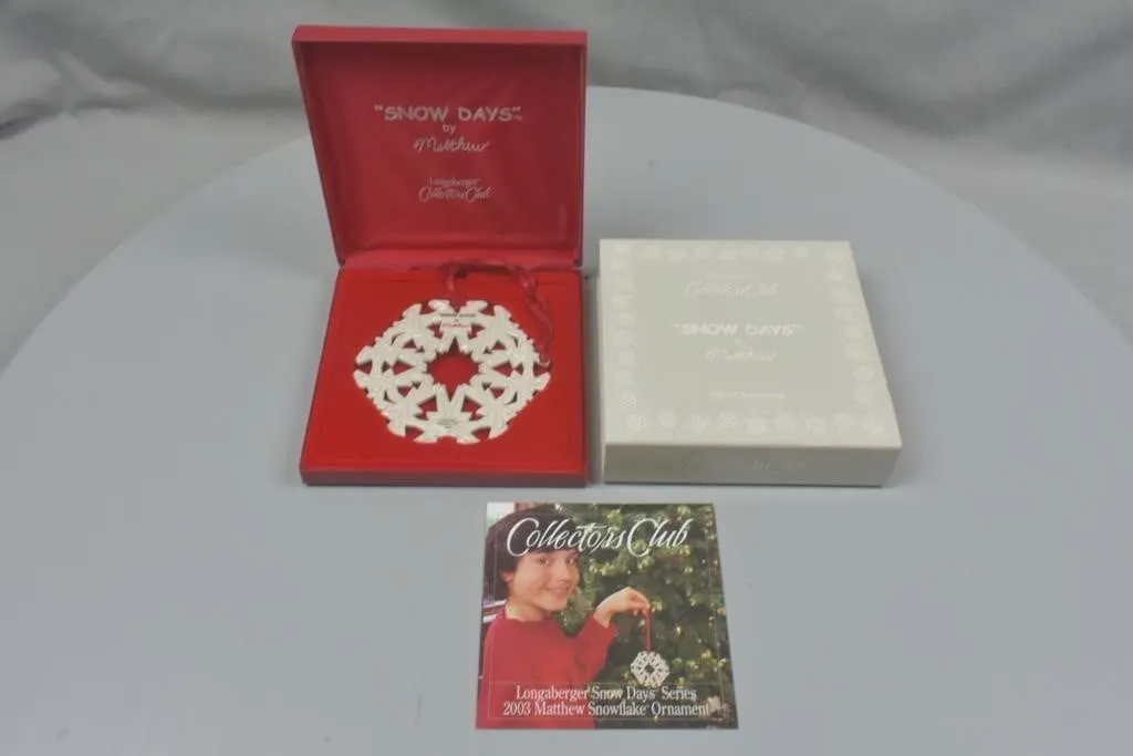 Collector Club Snow Days 2003 Christmas Ornament