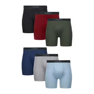 Hanes Boxer Briefs Large 6pk Cool DRI Moisture