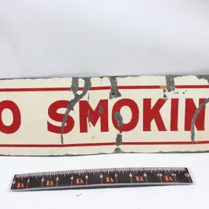 Vintage Porcelain No Smoking Sign