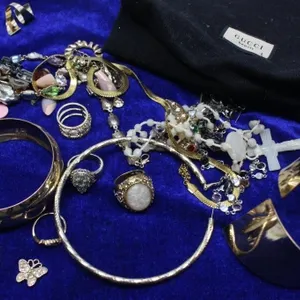 Costume Jewelry Lot - Rings, Bangles, Necklaces