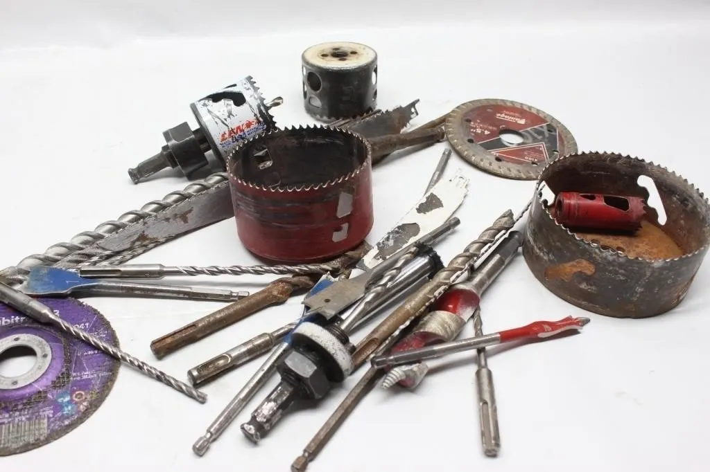 Drill Bits, Hole Saws, Screws & Hardware Lot